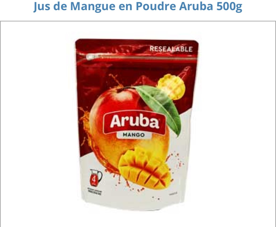 ‏شراب بودرة بطعم المانجو